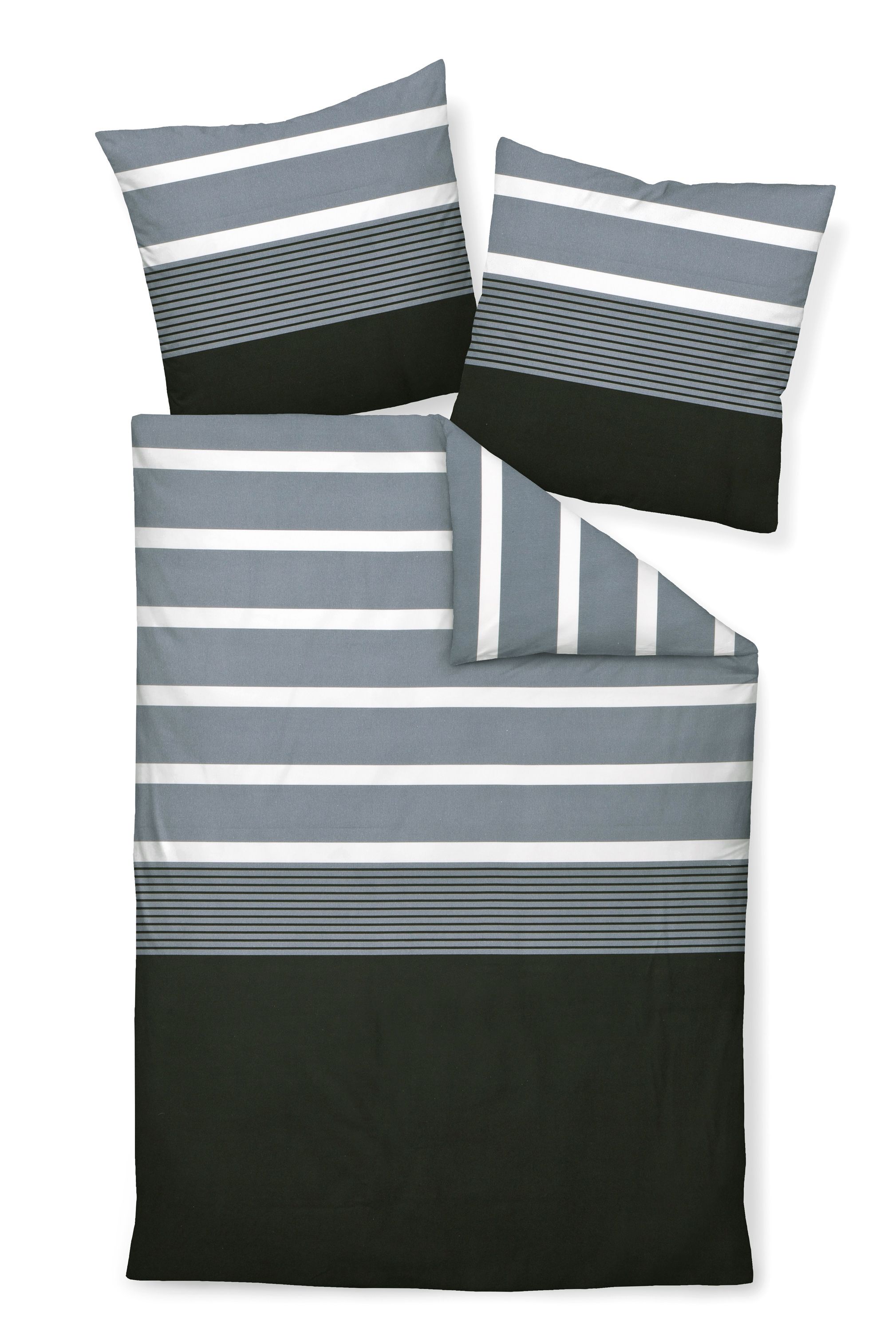 Bettwäsche J. D. Mako-Satin 135x200 cm, mit 1 Kissen