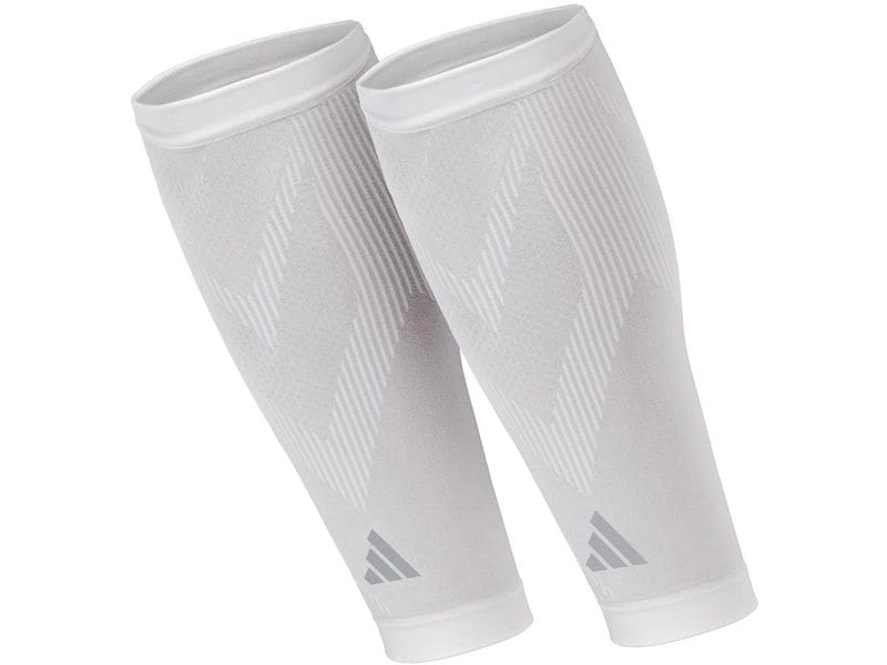 adidas Compression Calf Sleeves Weiss, L-XL Kompressions-Wadenwärmer