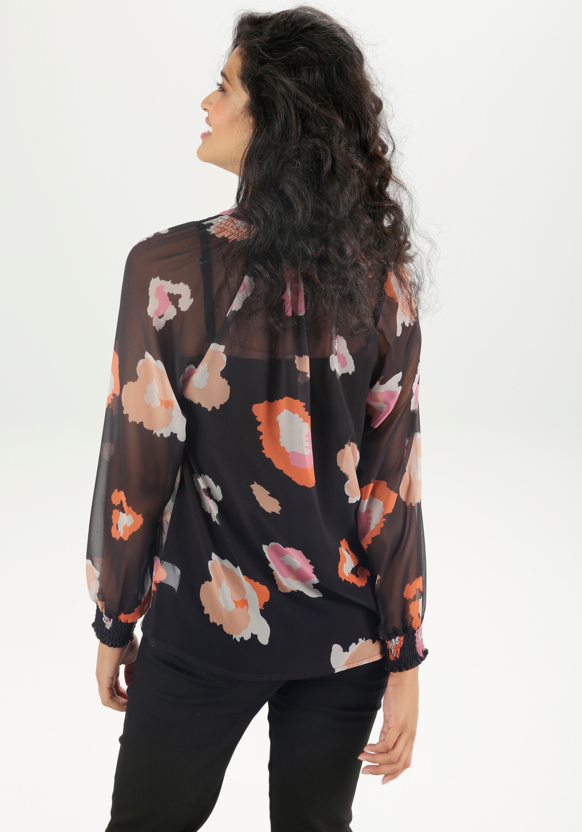 Aniston SELECTED Schlupfbluse , aus transparentem Chiffon