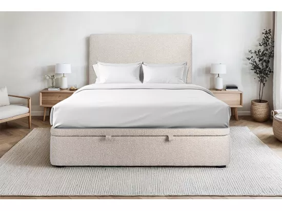 Sommier Coffre Bouclette Beige 140x200 H39cm