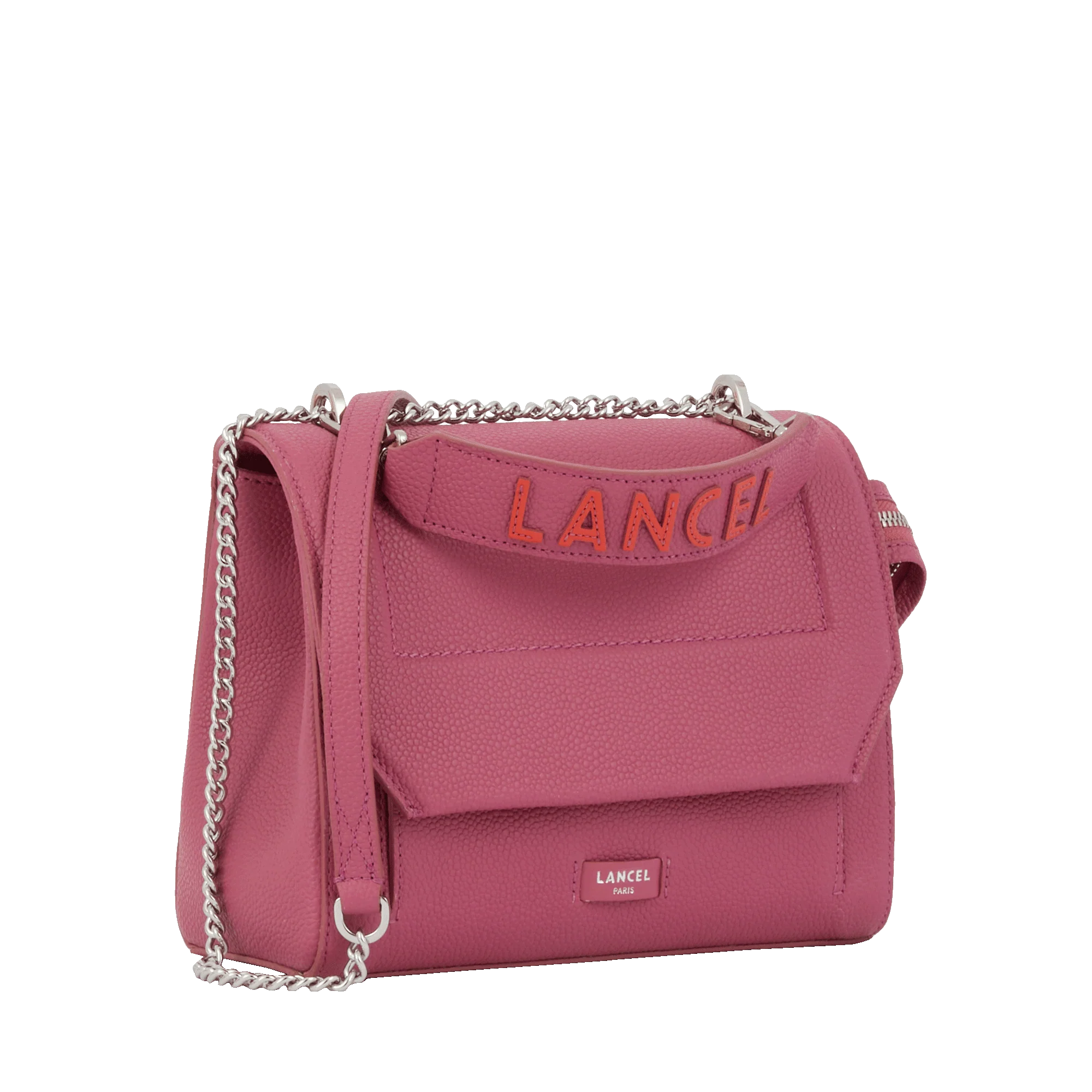 Sac rabat M Ninon de Lancel-Cerise/Citrouille