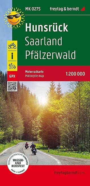 FREYTAG - HUNSRUCK SAARLAND PFALZERWALD CARTE MOTO FREYTAG
