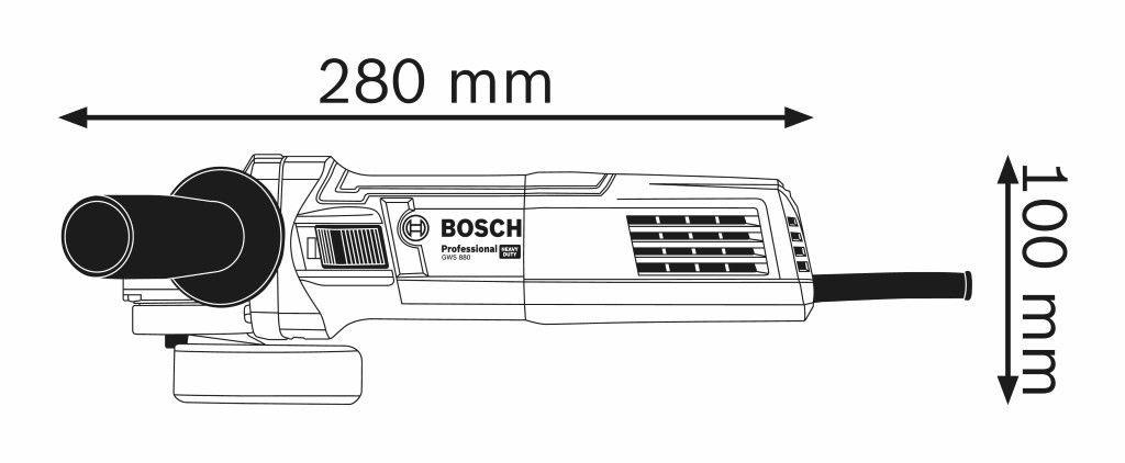 Bosch GWS 880 Haakse slijpmachine  - 060139600A