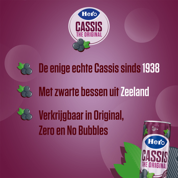 Hero Cassis No Bubbles Zero 1,5 L