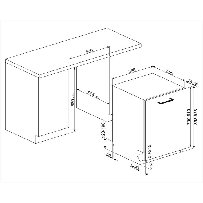 SMEG Einbau-Geschirrspüler STL323BQLHDE