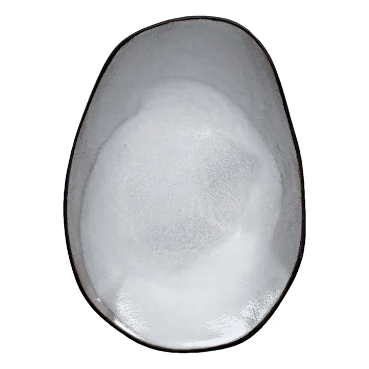 Hana Karim Assiette ovale en céramique | Blanc