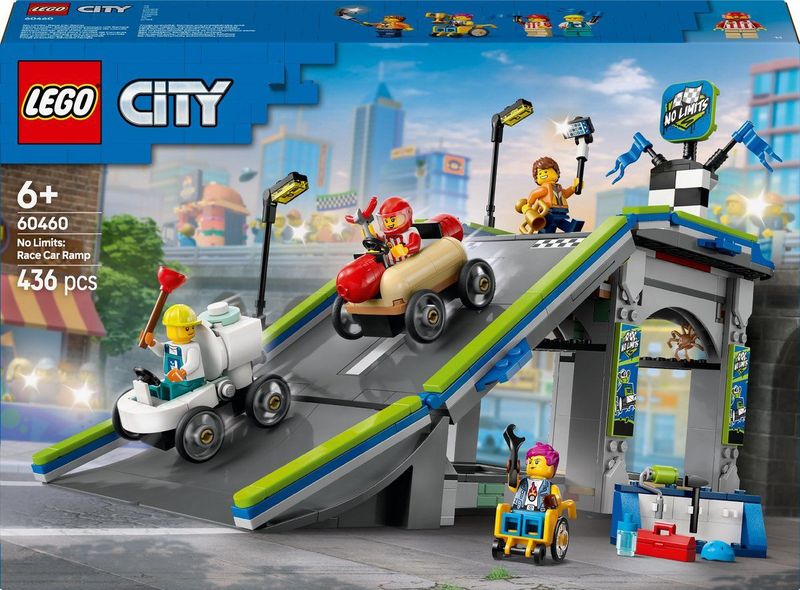 LEGO - Snelle Schans - Speelgoed - Bouwbare Ramp - Racing met 2 Zeepkist Auto's en 4 Minifiguren