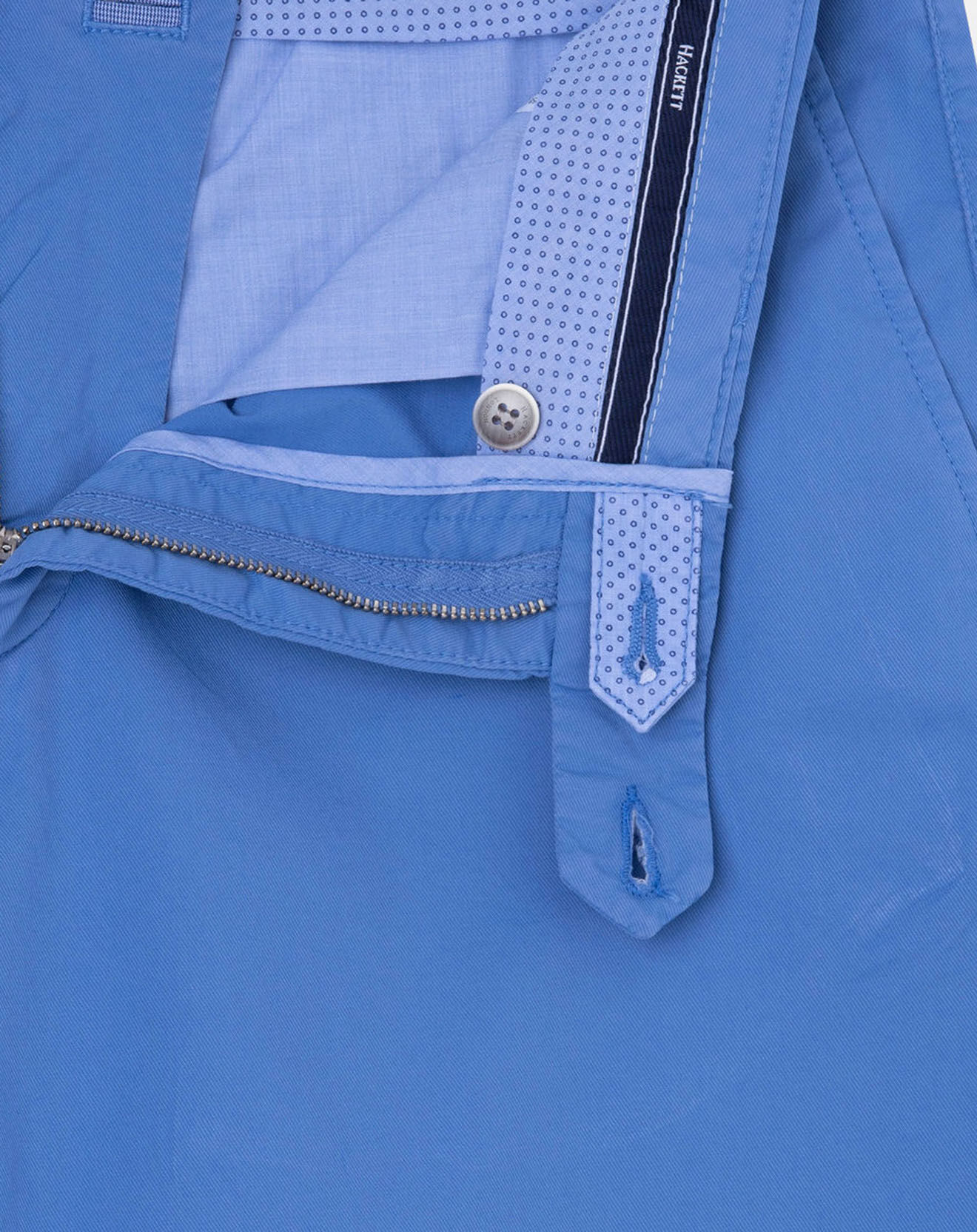 Hackett London Bermuda en Twill Regular Fit uni bleu ciel