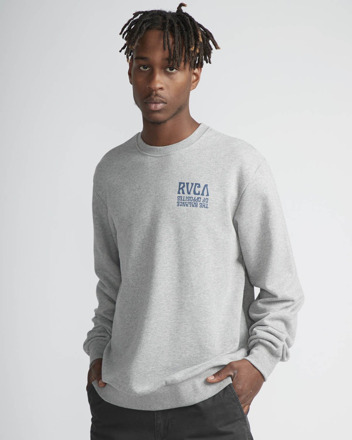 Rvca Daybreak Crew Athletic Heather L