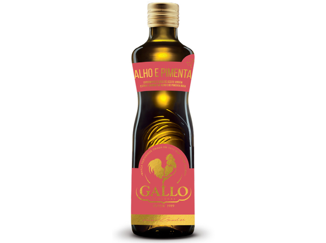 CONDIMENTO AZEITE GALLO VIRGEM EXTRA ALHO PIMENTA 250ML