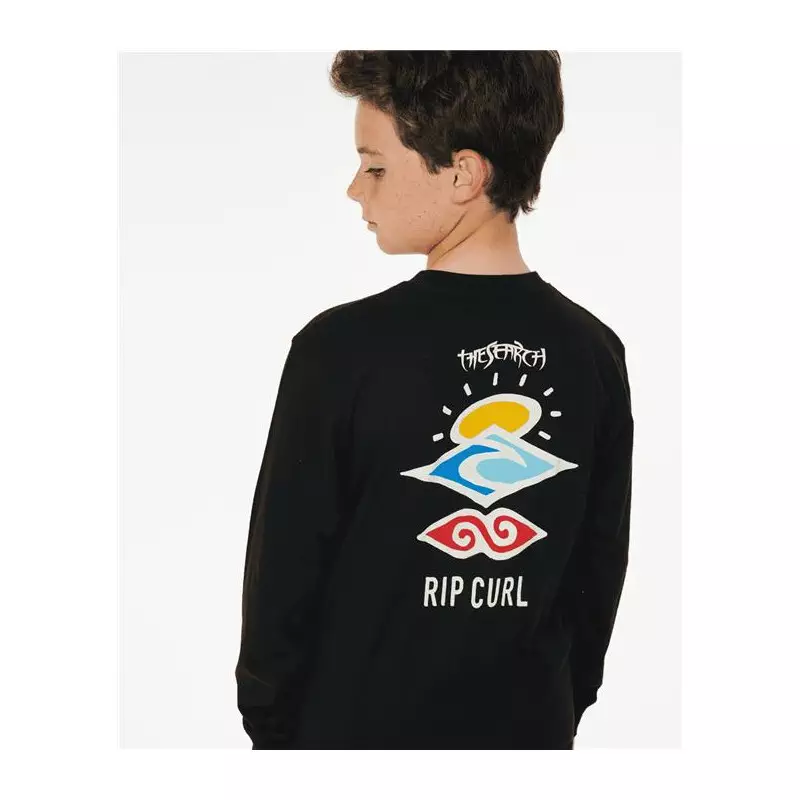 Teeshirt junior RIPCURL Search Icon L/S Tee -Boy Black