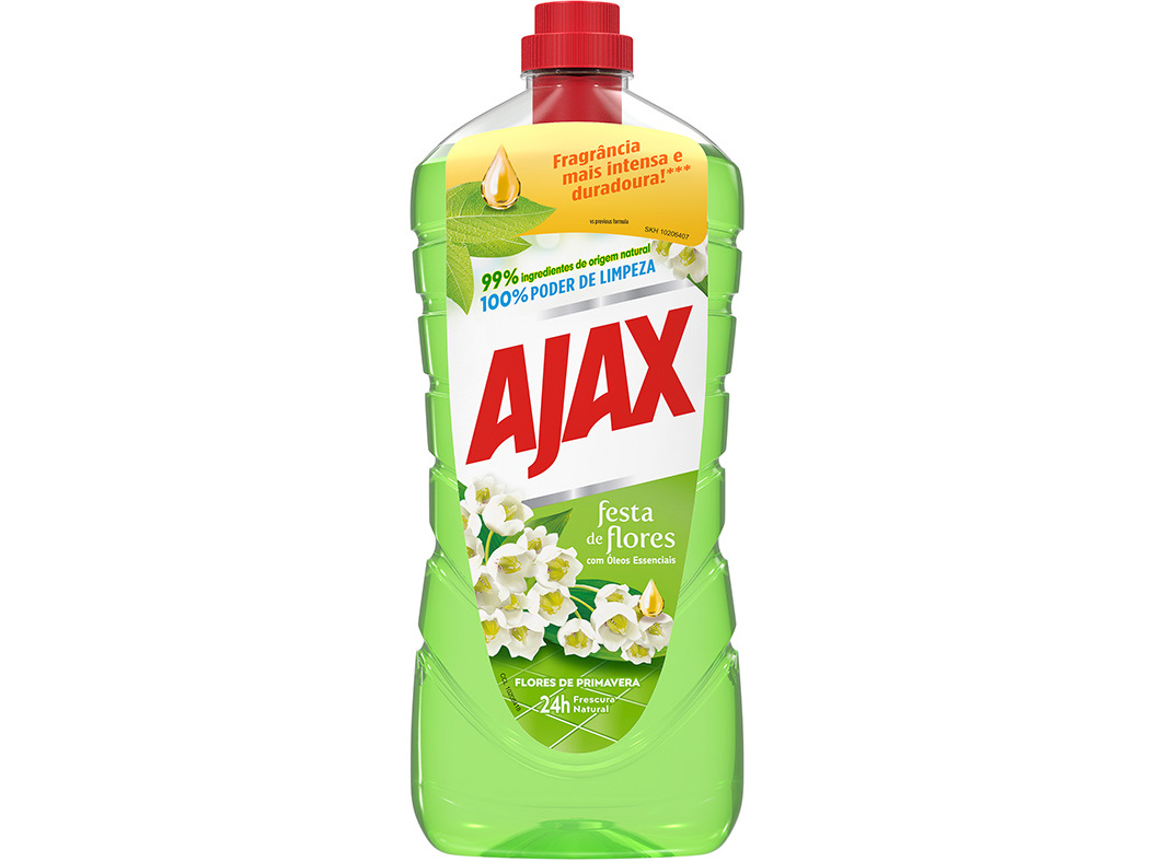 Lava Tudo Festa de Flores Fragrância Flores de Primavera Ajax 1250ml