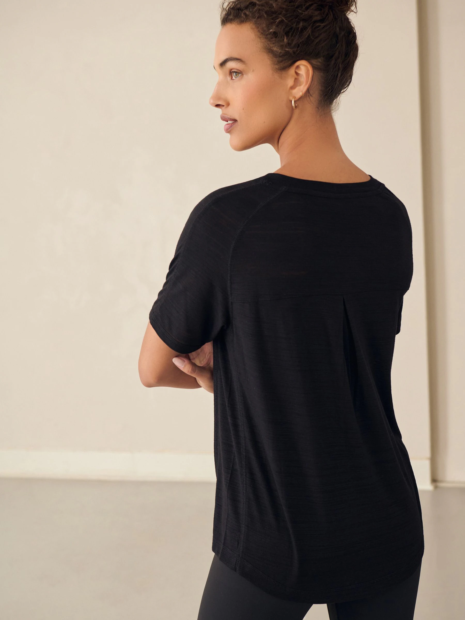 Zwart - Active Lichtgewicht T-shirt met ronde hals en korte mouwen