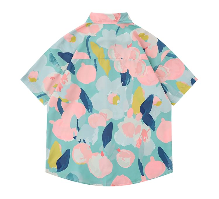 CHIC ERRO - Overhemd met korte mouwen en bloemenprint