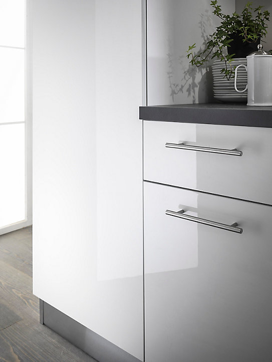 Cuisine complète pré-montée All in premium blanc L.285 cm avec électroménager