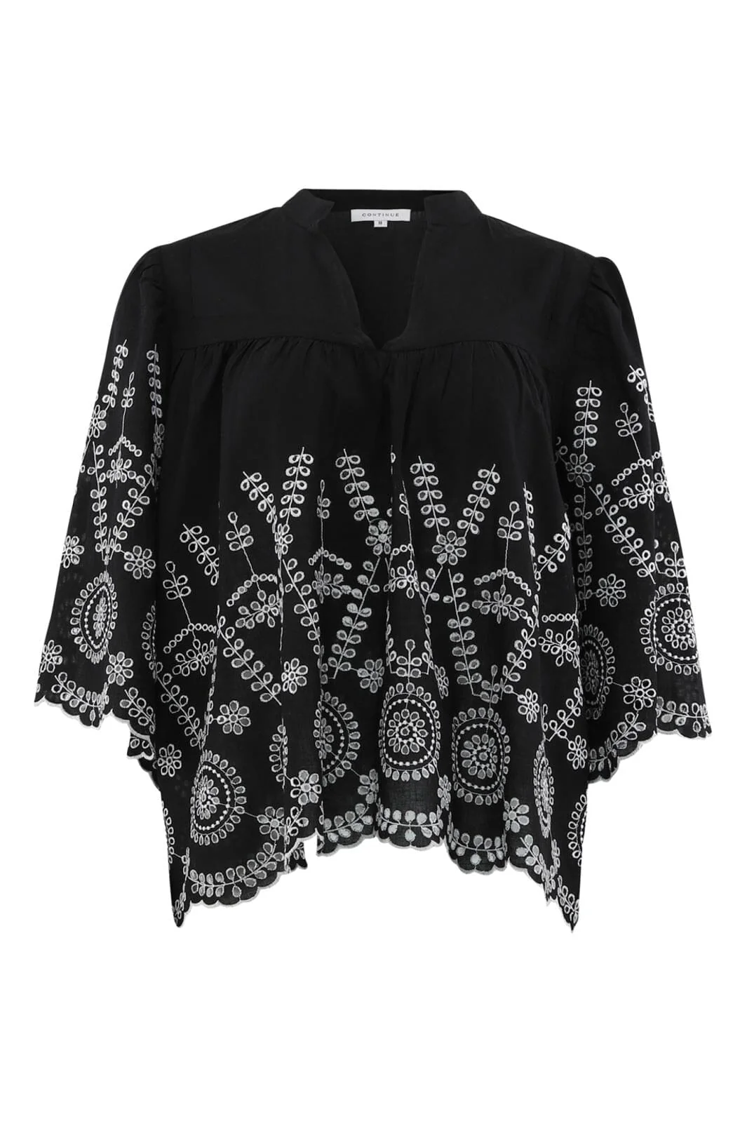 Continue Isa Embrodery 012 012 black ground w white