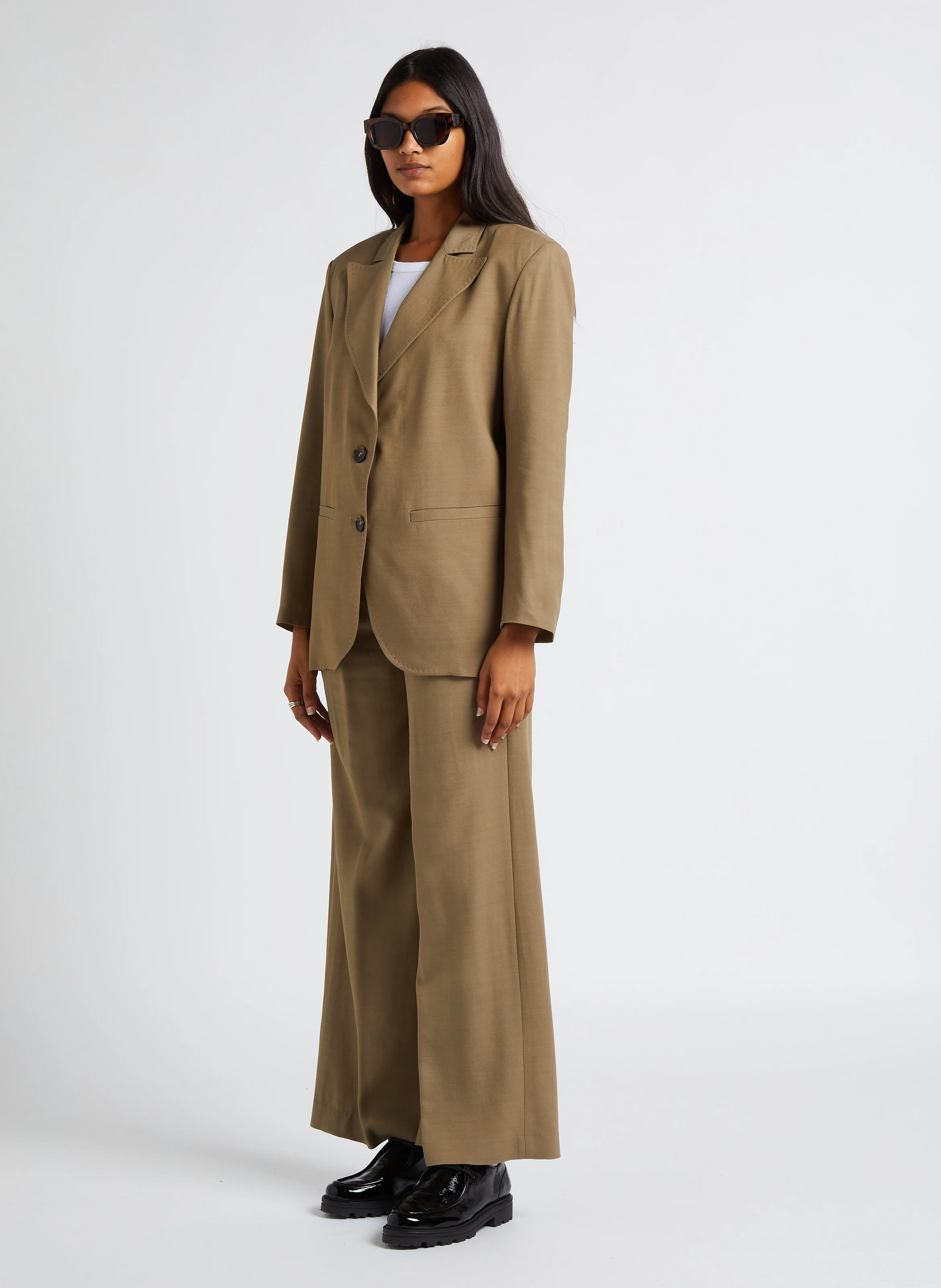 VILLO - Veste de tailleur droite| Beige