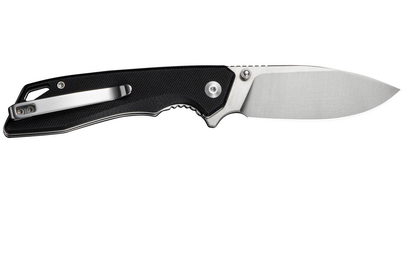 SENCUT Stratex S25055-1 Satin 9Cr18MoV, Black G10, zakmes