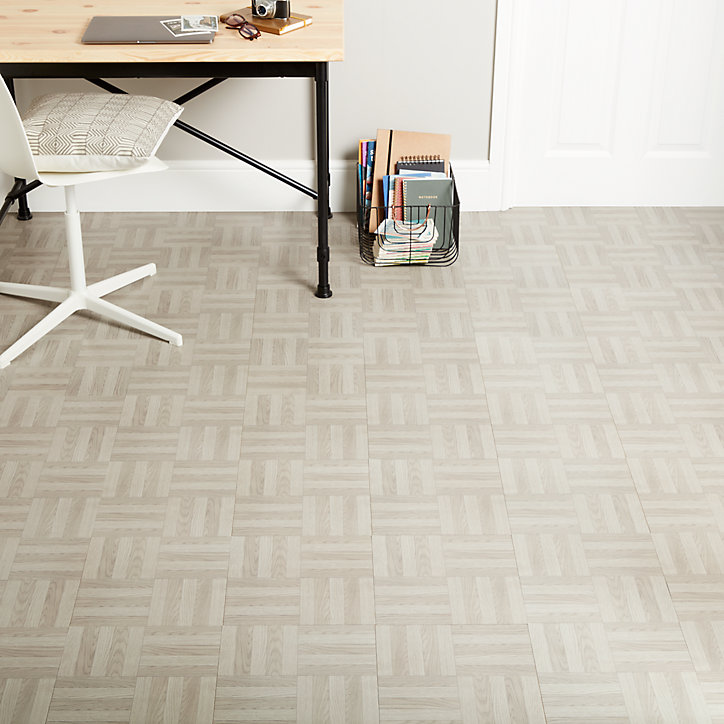 Dalle PVC adhésive parquet gris 30 x 30 cm (vendue au carton)