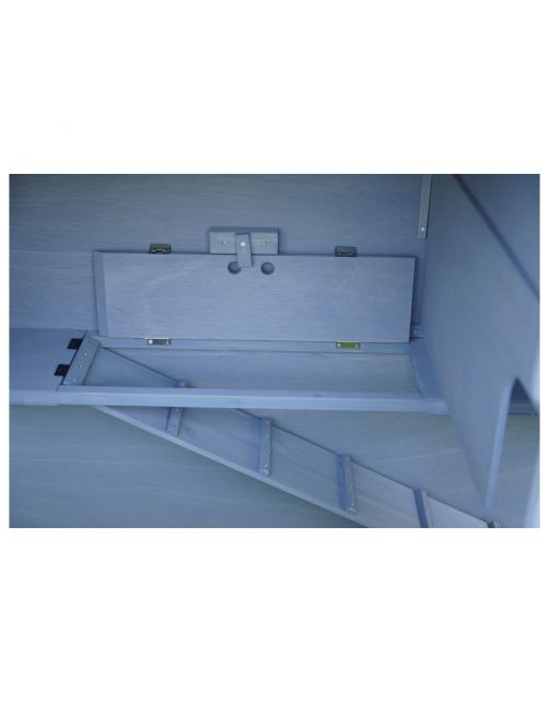 Adori Konijnenhok Ozzy - Dierenverblijf - 140x70x111 cm Lichtgrijs Wit