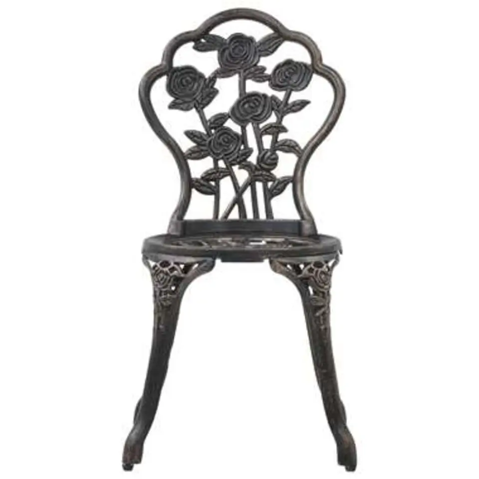 vidaXL - Bistroset - Bruin - Aluminium