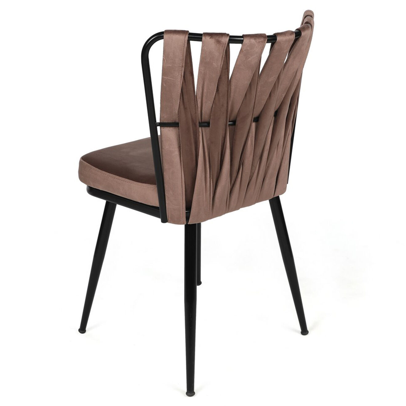 Homitis 2 Chaises Kusakli marron clair/noir - 43x82x43 cm