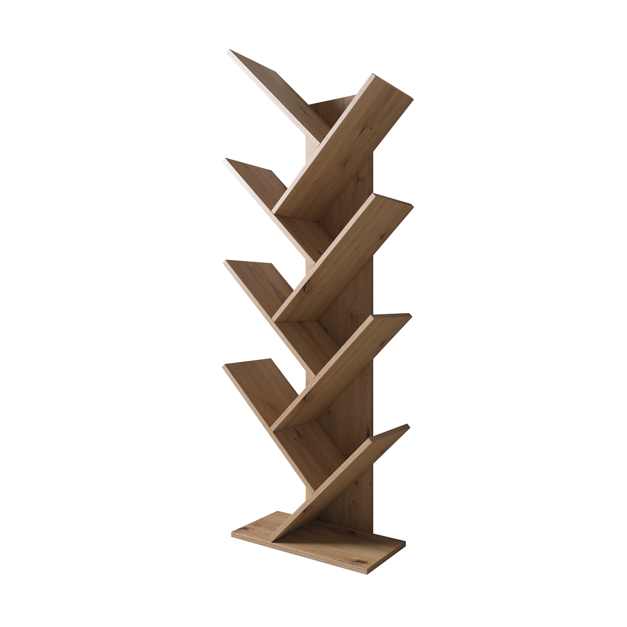 Mirabelle - Boekenkast - Eikenpatroon - 49x24x149 cm