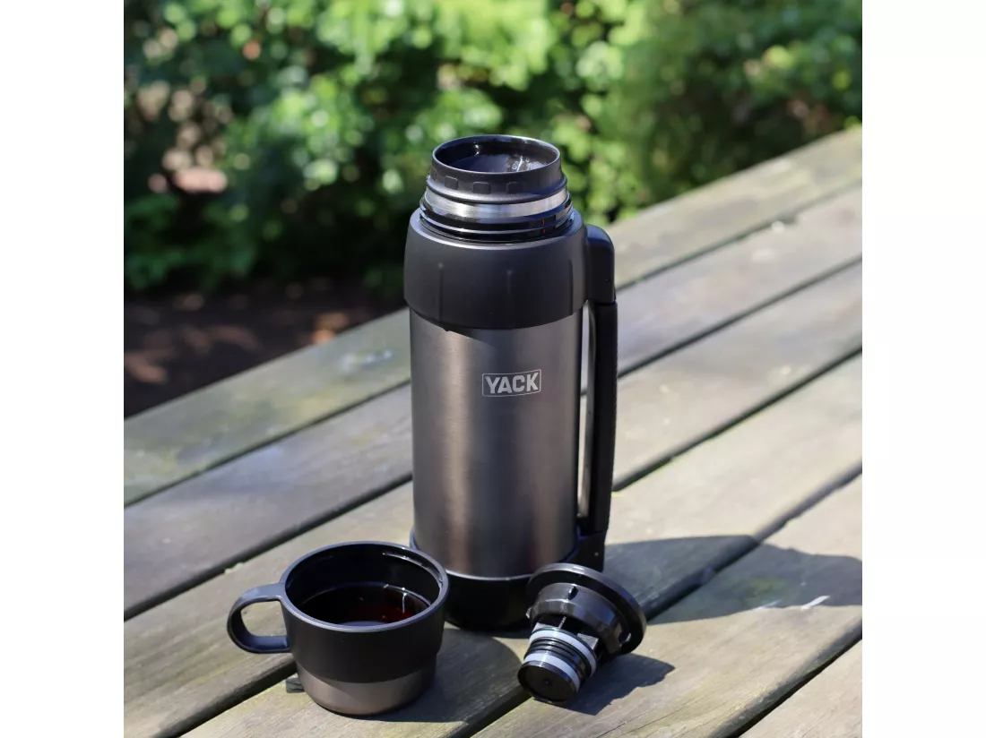 Yack - Bouteille Isotherme Yack 1.5l En Acier Inoxydable Noir