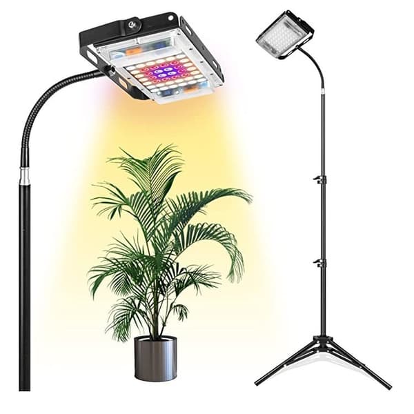 INF Plantebelysning med nedtelling og dimmer 1,6 m Sort