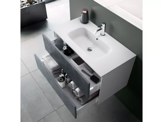 Ensemble de salle de bain 3 pièces AIGUILLE bleu pierre