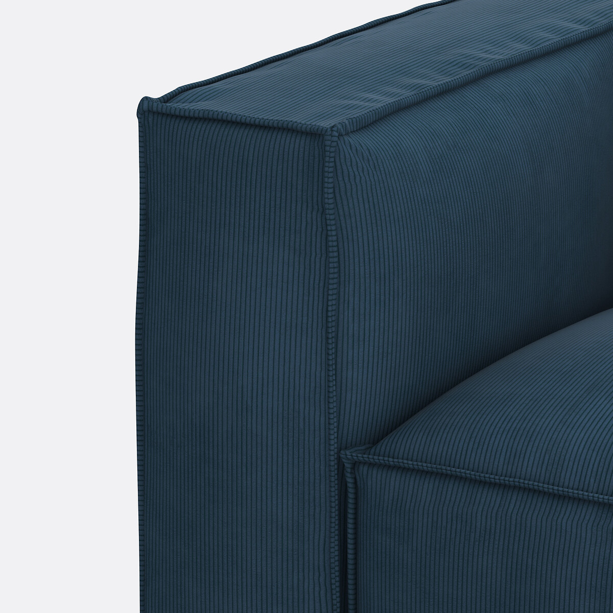LA REDOUTE INTERIEURS<br>Sofá modular de 3 lugares e 1 pufe em veludo cotelê Seven