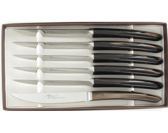 Le Steak Thiers forgé - manche marron - coffret de 6 pièces Le Thiers par Forges Foreziennes