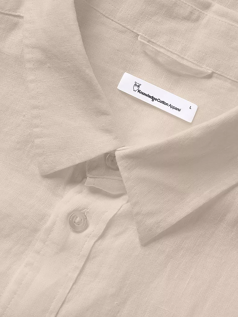 KNOWLEDGE COTTON APPAREL Leinenhemd beige