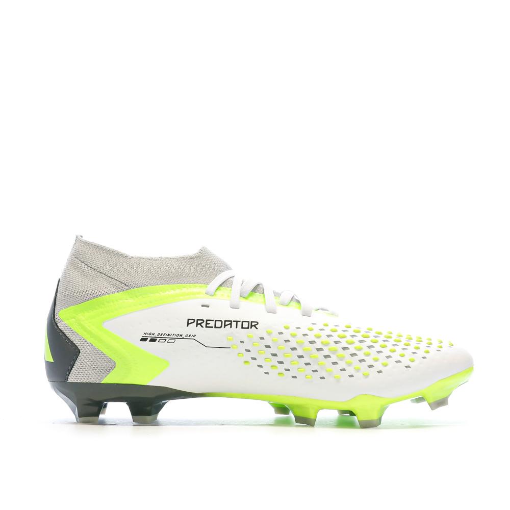 Adidas Chaussures de foot Blanc/Vert Homme Predator Accuracy.2 FG