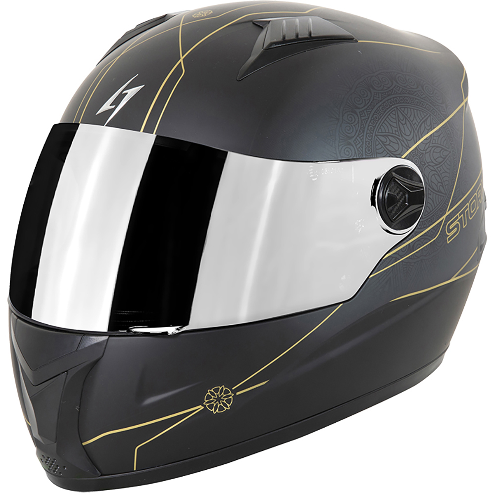 Stormer - Casque Swift Flora Noir Mat / Or