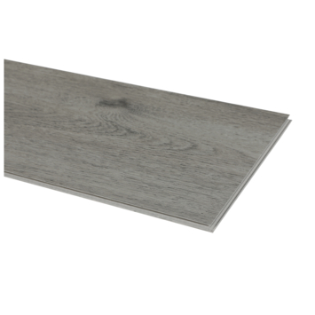 Kleurstaal click PVC Basic rechte stroken donkergrijs eiken houtlook