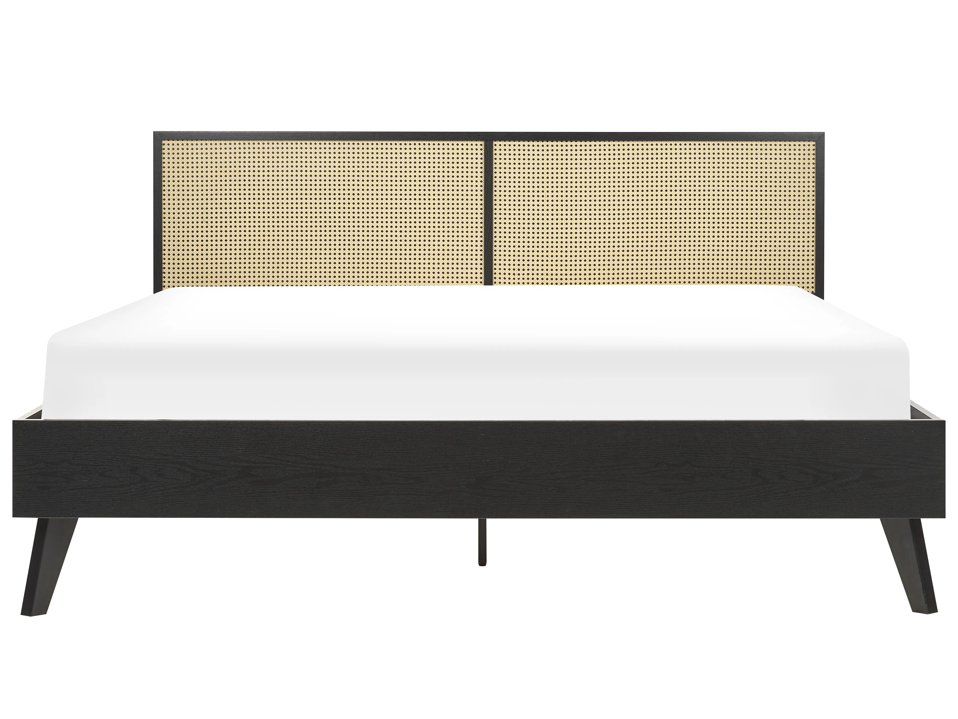 Bed Rotan MONPAZIER 180 x 200 cm Zwart