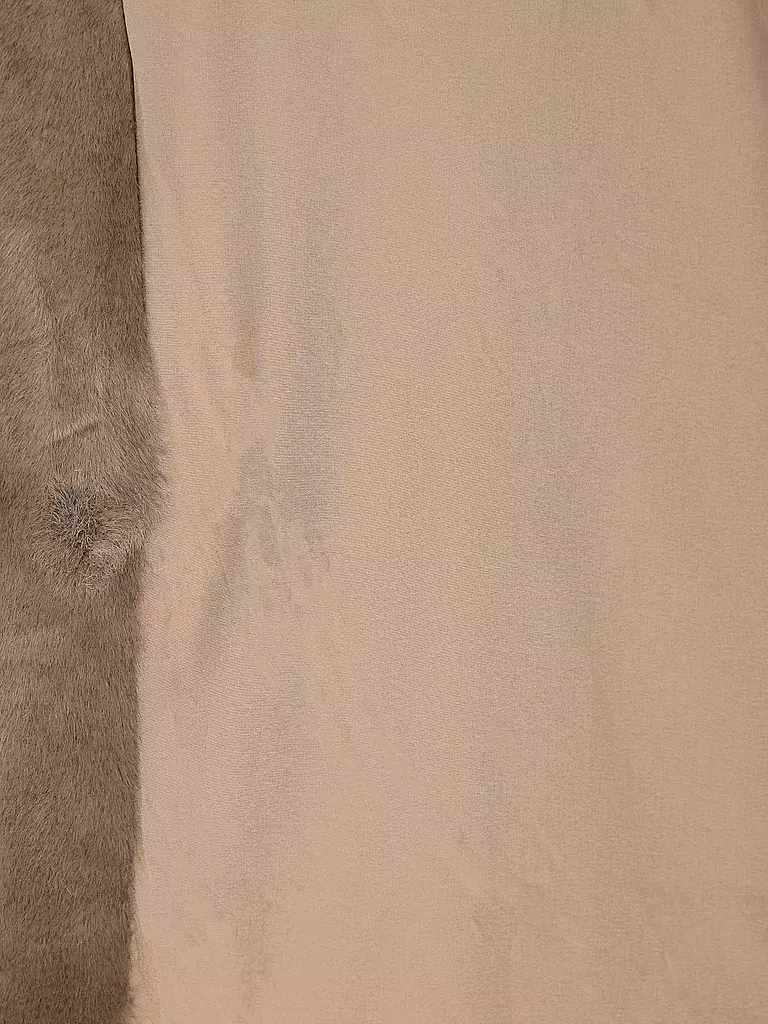 MEOTINE Mantel in Felloptik hellbraun