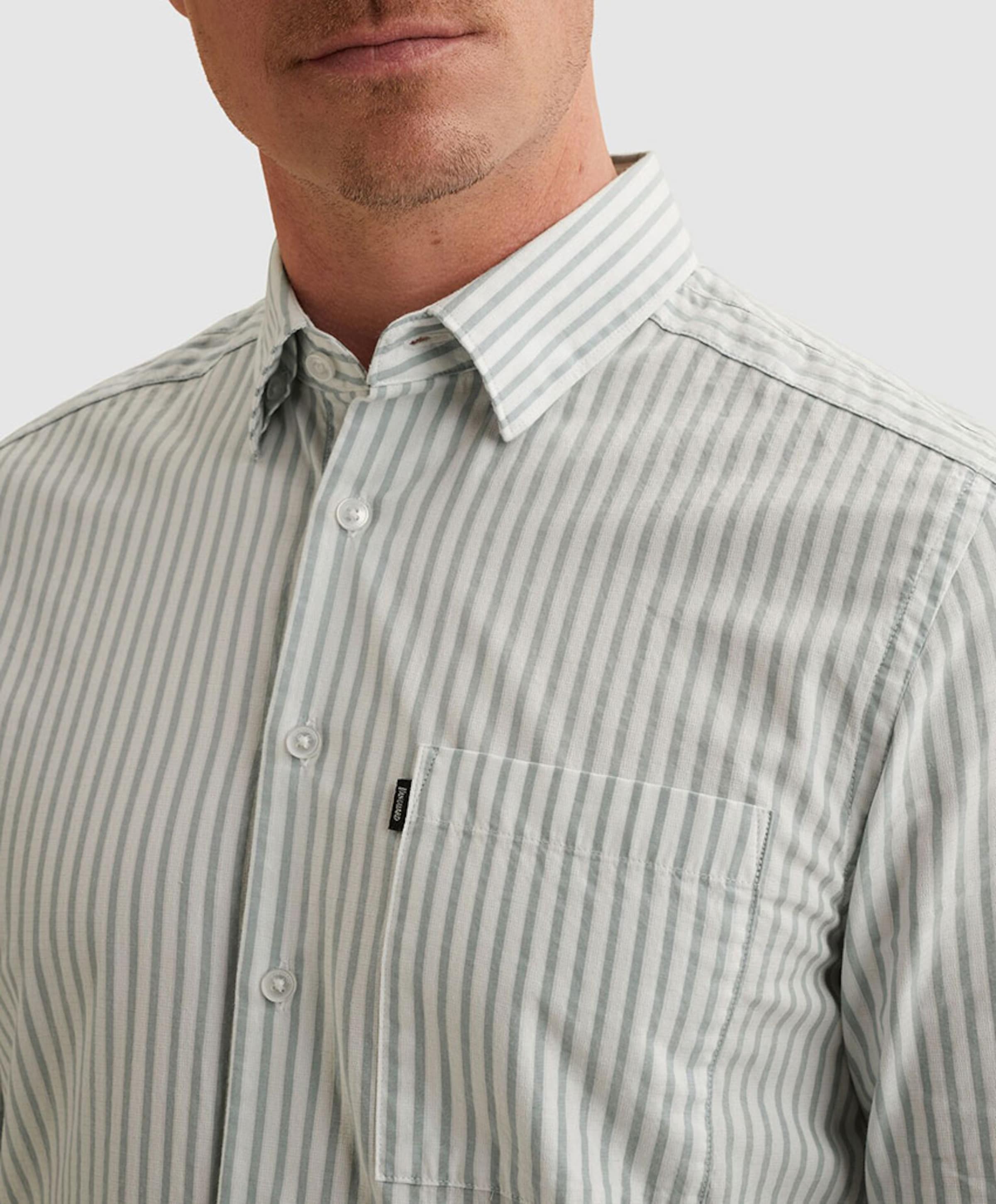 Vanguard Heren overhemd lange mouw blauw