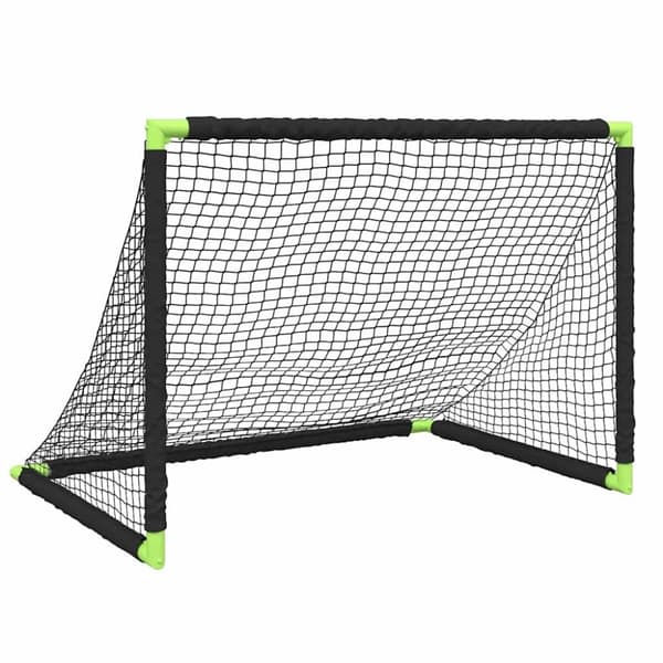 vidaXL Sammenleggbart fotballmål for barn svart 90x64x64 cm