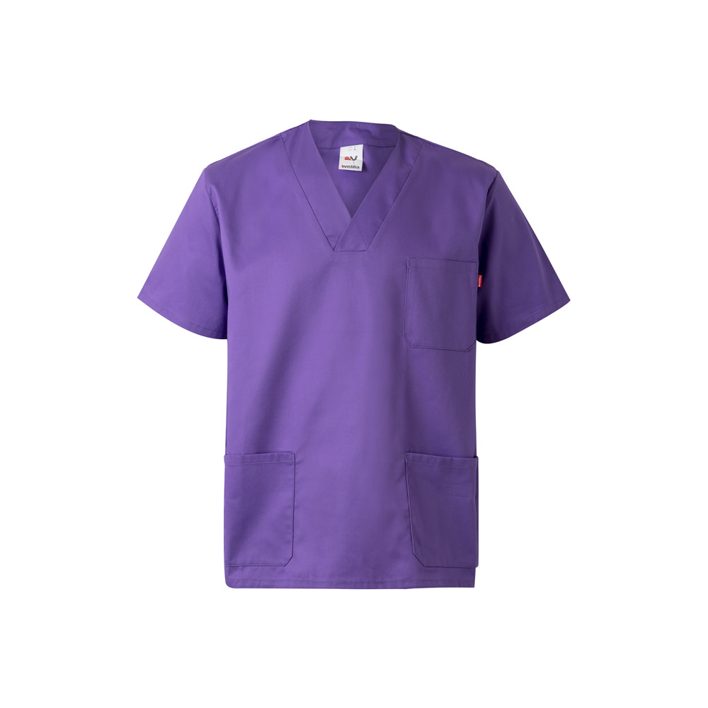 Velilla 36132 - Tunique en sergé (190g/m²) à manches courtes, en polyester (65%) et coton (35%)