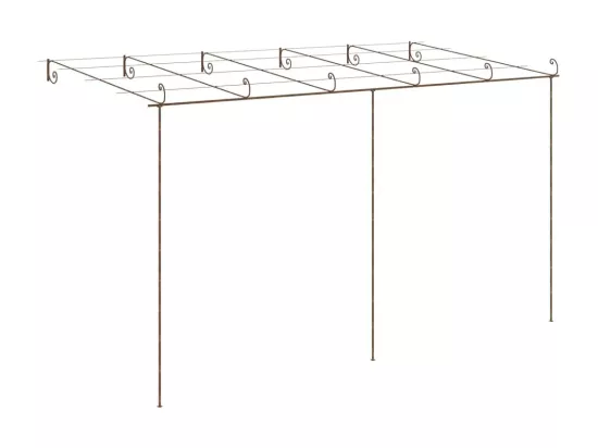 Pergola de jardin Marron antique 6x3x2,5 m Fer
