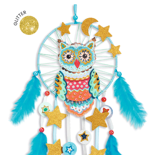 Djeco knutselset diy dromenvanger - gouden uil