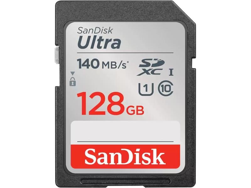 SanDisk SDXC-Karte Ultra 128 GB Zuverlässige und schnelle Speicherkarte für die Aufnahme von HD-Videos