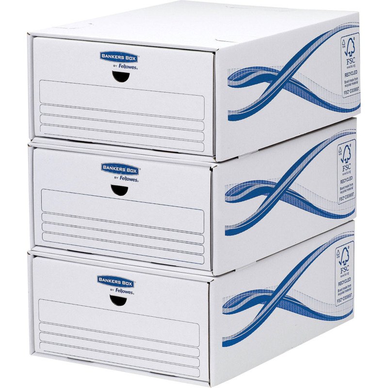 Caisse archives tiroirs Bankers Box by Fellowes H 13,5 x L 27,9 x P 36,2 cm