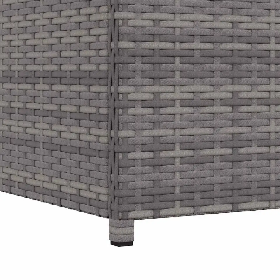 vidaXL - Opbergkist - Grijs - Poly rattan
