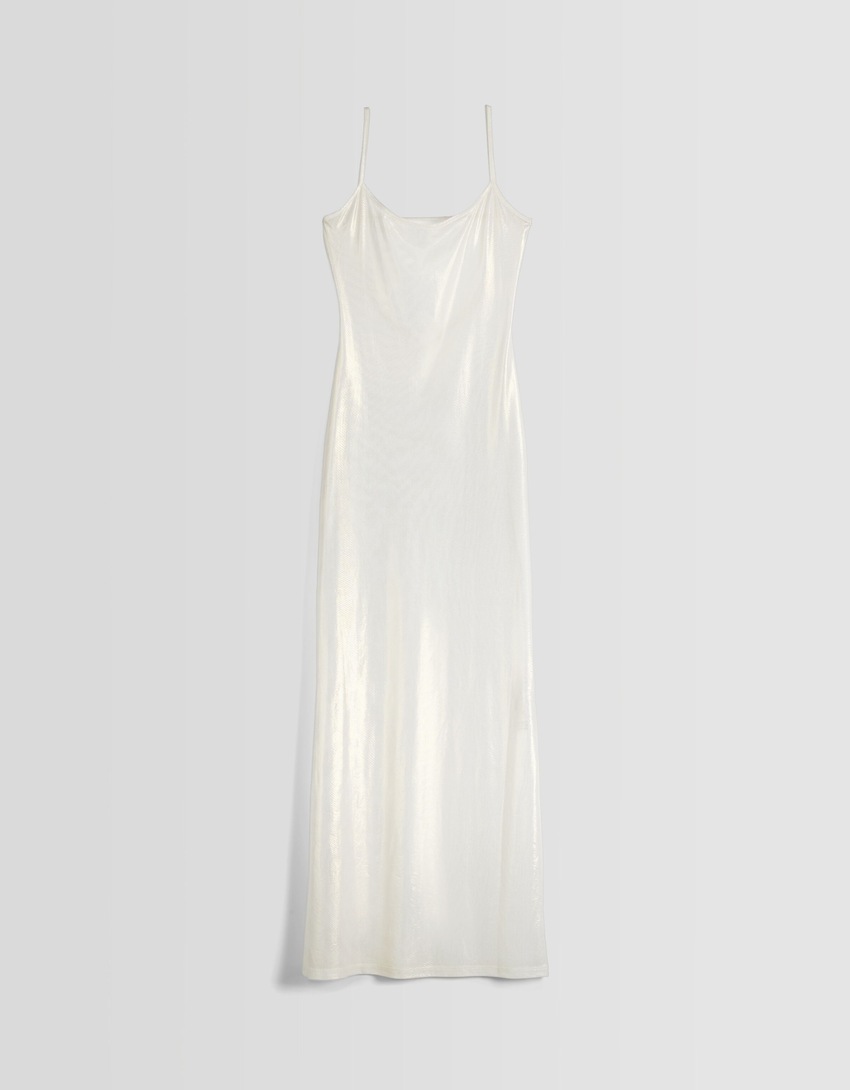 Vestido longo de alças