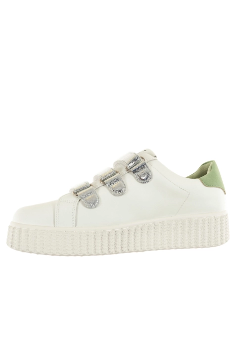 Baskets basses vanessa wu bonnie vert amande
