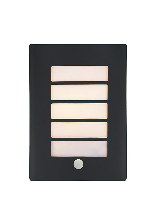 Applique murale à détection Grandy E27 40W IP44 GoodHome gris anthracite