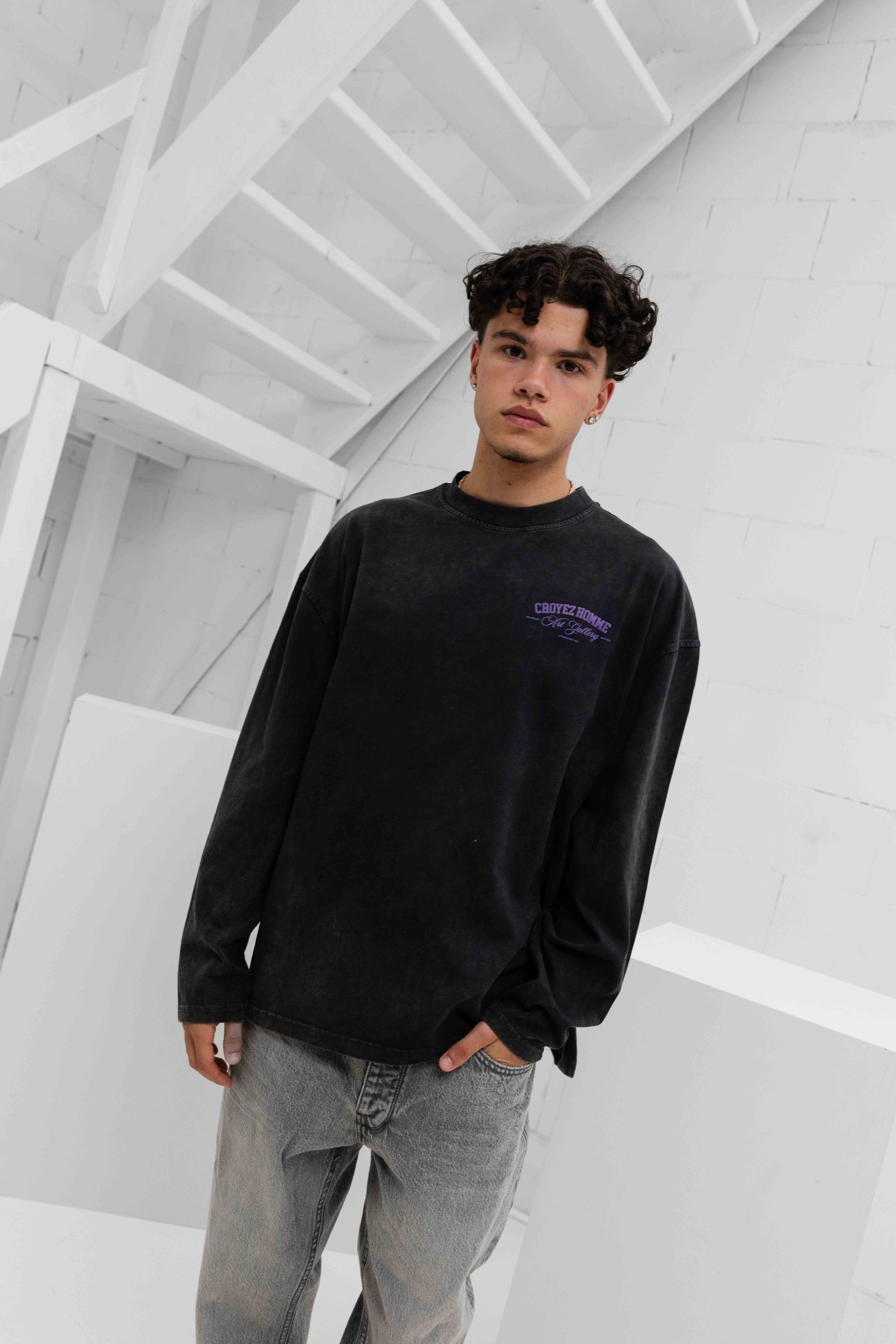 Croyez Art Gallery Longsleeve Heren Donkergrijs